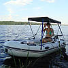 Тент від сонця для надувного моторного човна Барк БТ-420. Ходовий тент на човен Bark BT-420;, фото 8