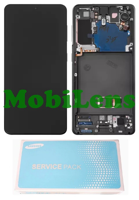 Samsung G991, G991B Galaxy S21 5G Дисплей+тачскрин (модуль) *в рамці Phantom Grey Original (AMOLED) *Service