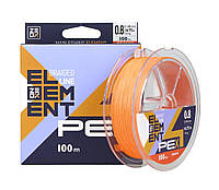 Шнур Zeox Element PE X4 Orange 100м #3.5/0.309мм 23.0кг