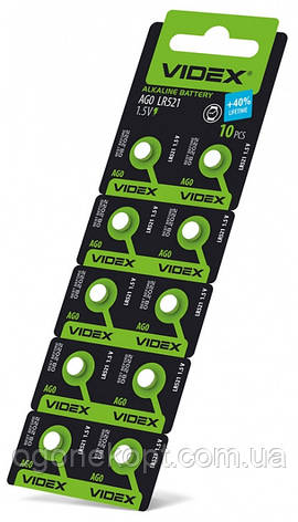Батарейки Videx-AG0 LR521 1.5V, фото 1