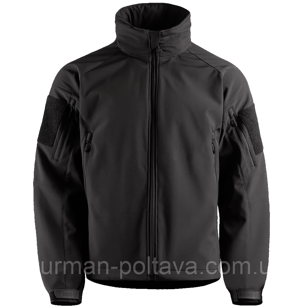 Куртка чоловіча тактична демісезонна SOFTSHELL JACKE MIL-TEC® PLUS колір чорний Німеччина
