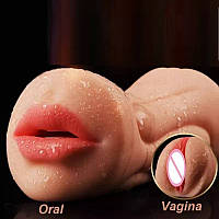 Мастурбатор ротик рот с языком и вагина двусторонний реалистический