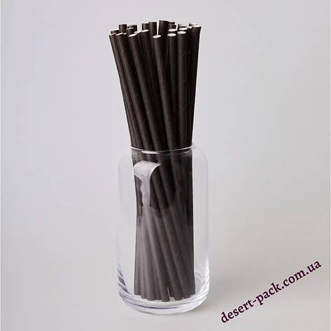 Паперові трубочки 200 мм (25 шт.) чорні, фото 2