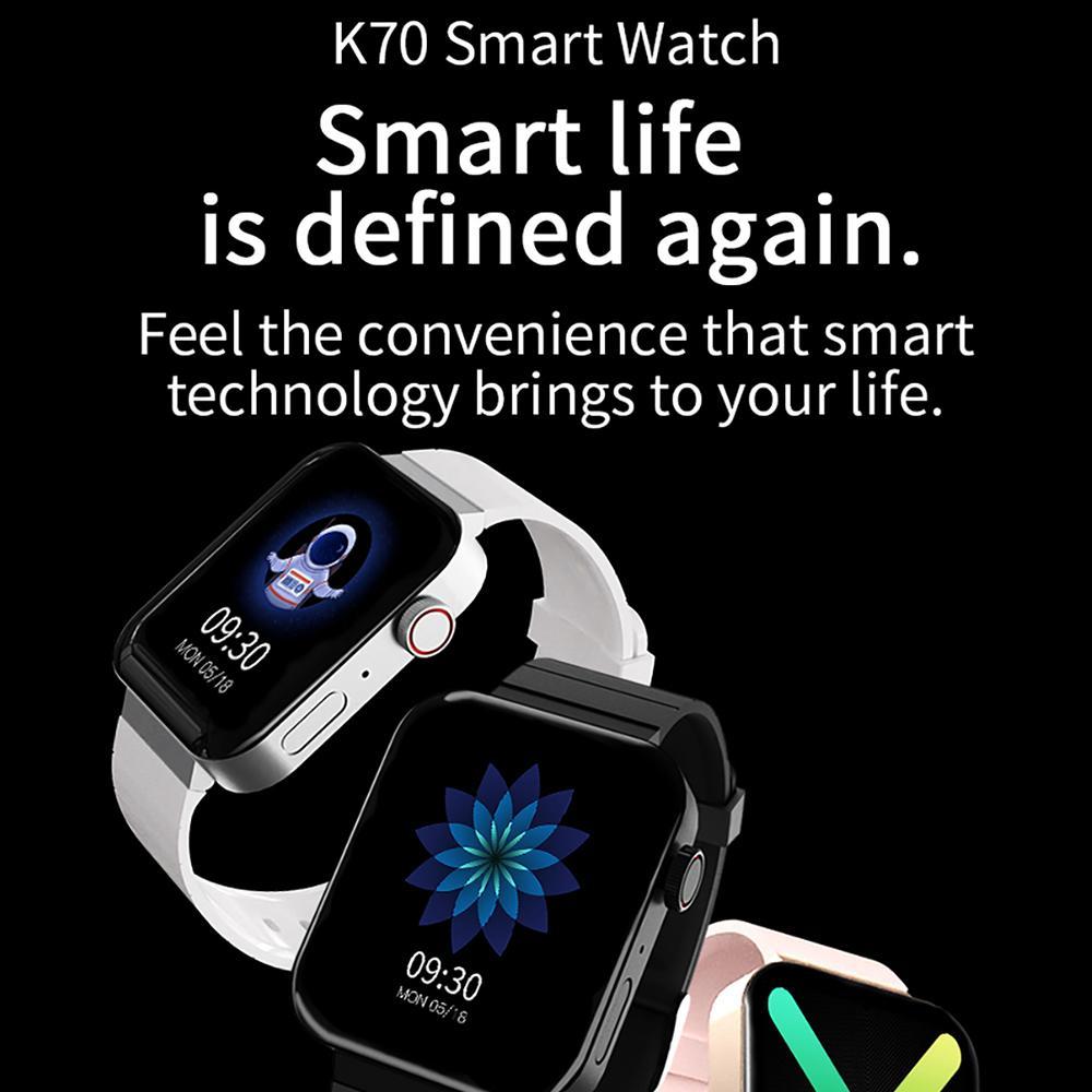 Смарт часы Smart Watch K70 Шагомер/Сообщения/Будильник Белый - фото 7 - id-p1592601307