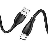 Кабель для зарядки телефона Android microUSB HOCO X61 100см |2.4A| Черный