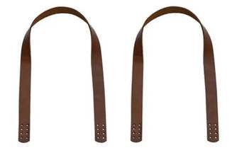 Ручки сумки "Шоппер", пришивні, нат. коричневі, шкіра, пара CY37_19218_19221