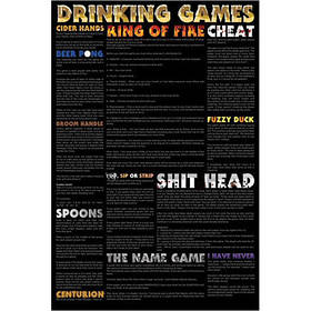 Постер "Алкогольні гри" 61 x 91,5 см - MegaLavka