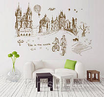 Наклейка для декору стіни Замок