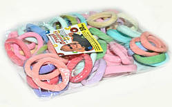 Кольорові гумки для волосся 50 шт