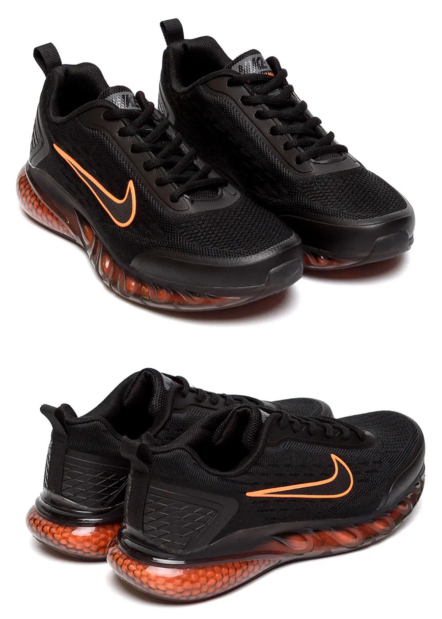 Чоловічі кросівки сітка Nike (Найк) Black, чоловічі туфлі, кеди чорні, Чоловіче взуття, фото 1