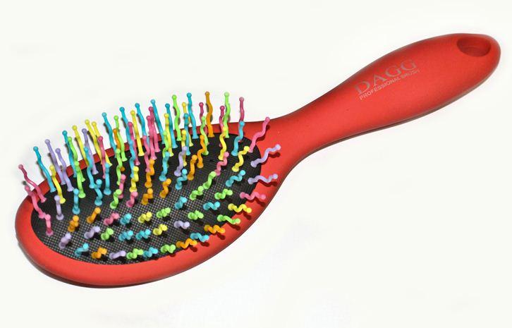 Гребінець з кольоровими зубчиками масажна, фото 1