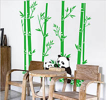 Декоративна наклейка на шпалери Ведмедики Панда