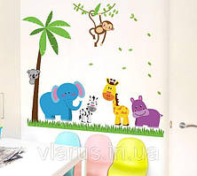 Наклейка на шпалери декоративна Пінгвіни