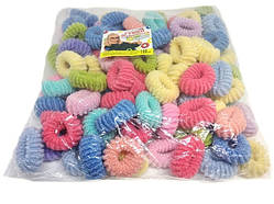 Махрові гумки для волосся набір 100 шт