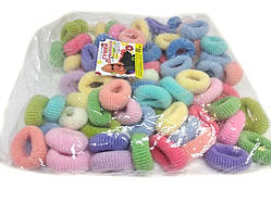 Кольорові гумки для волосся набір 80 шт