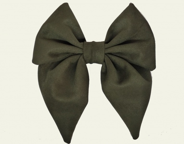 Шпилька бант жіноча замшева, фото 1
