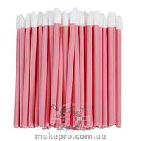 Одноразові пензлики для макіяжу рожеві (50 шт.)