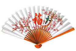 Віяло в китайському стилі з бамбука і папери