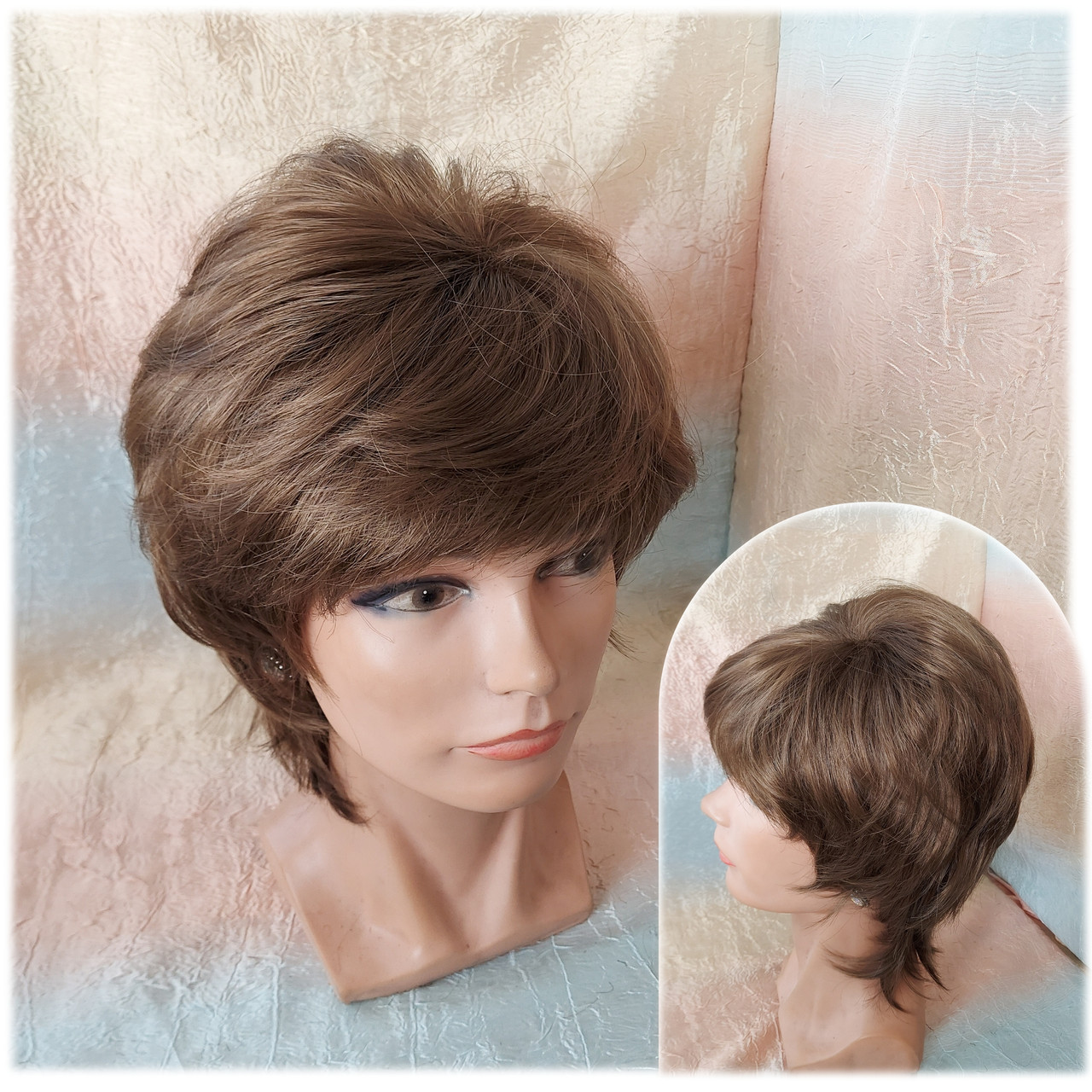 Перука каскад стильний з канекалона світло-русявий VEGA-12, фото 1