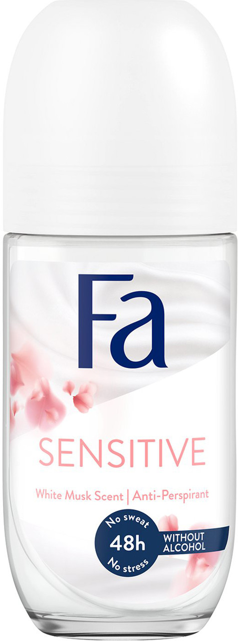 Жіночий кульковий дезодорант Fa "Sensitive із ароматом білого мускусу" (50мл.)