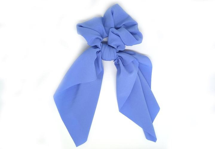 Гумка для хвоста з бантом Твилли синя, фото 1