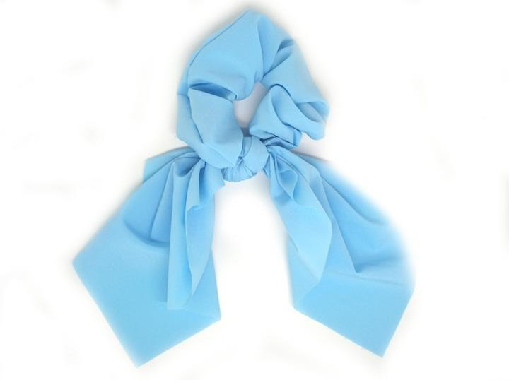 Гумка для волосся бант блакитна Твилли, фото 1