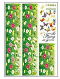Інтер'єрна наклейка бардюри Квіти і метелики, фото 6