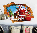 Декоративна наклейка Санта-Клаус 3D, фото 4