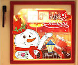 Наклейка новорічна Сніговик, фото 4