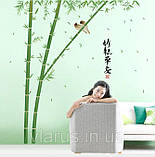 Красива наклейка Бамбук для декору в кімнату, фото 2