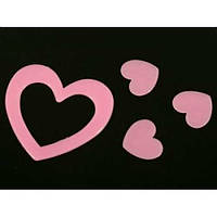 Наклейки світяться в темряві Сердечка набір 5 наклейок