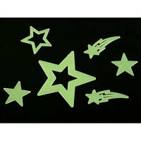 Наклейки фосфорні оригінальні світяться Зірки і комети 6 шт