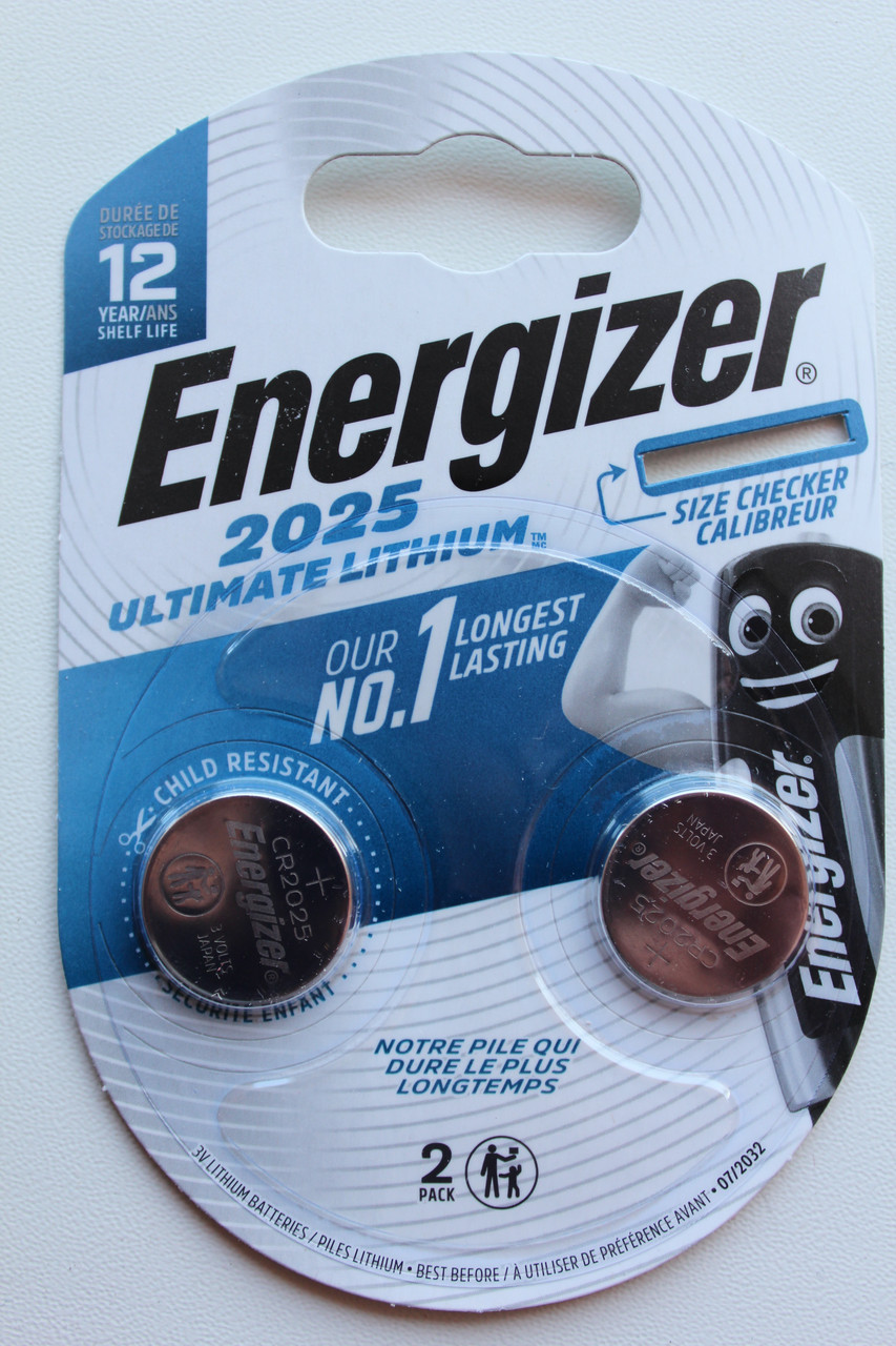 Батарейка Energizer Ultimate Lithium CR 2025 (2 штуки)