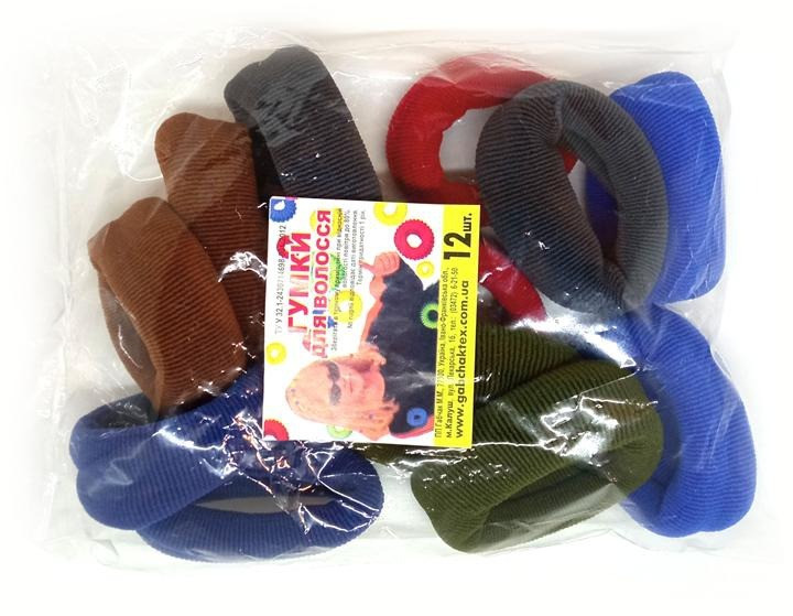 Гумки для волосся нейлоновий набір 12 шт, фото 1