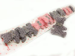 Дитяча гумка для волосся Ведмедики стразики 10 шт.