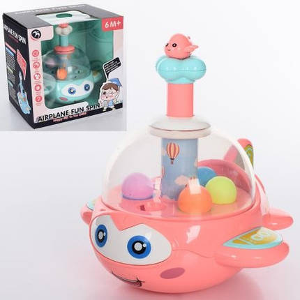 Юла літак, 16см, кульки, 2 кольори, BM1201, фото 1