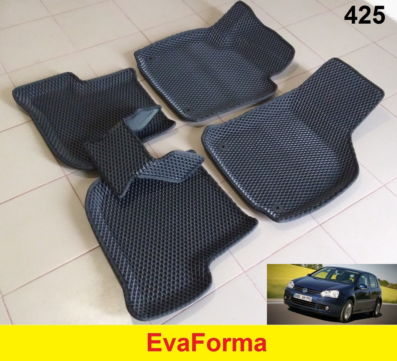 3D килимки EvaForma на Volkswagen Golf 5 '03-08, 3D килимки EVA