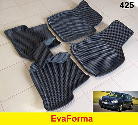 3D килимки EvaForma на Volkswagen Golf 5 '03-08, килимки ЕВА, фото 2