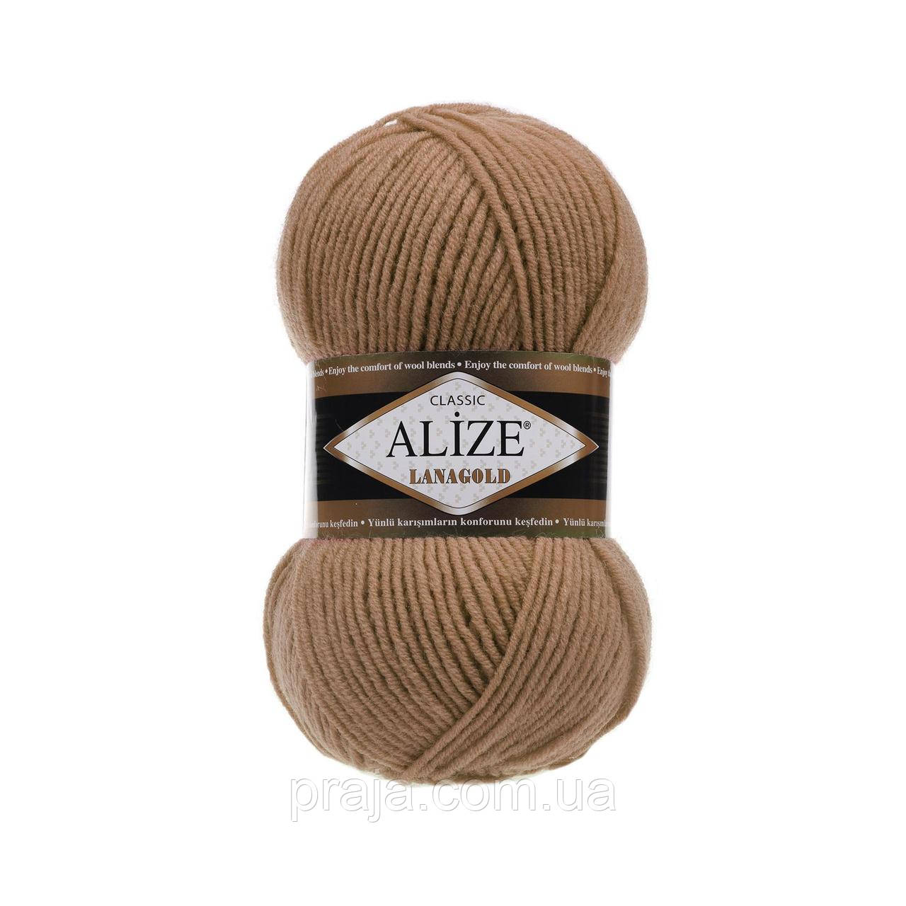 Пряжа Alize Lana gold(Лана голд) - 466 карамельний