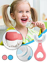 Дитяча U-подібна зубна щітка капа для дітей від 4 до 12 років Силіконова зубна щітка дитяча