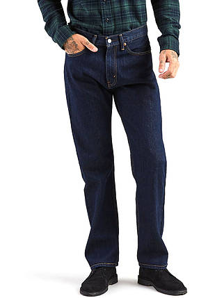 Джинси Levi's  505 Regular Fit Jeans Rinse Темно-синій, фото 2