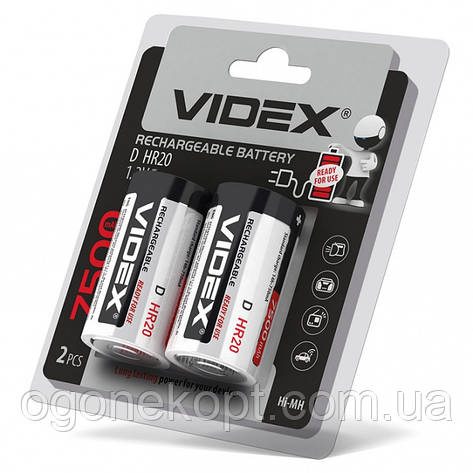 Акумулятори Rechargeable Battery Videx-D HR20 Ni-MH 7500mAh 1.2V, фото 2