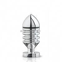 Металева анальна пробка Mystim Hector Helix S для електростимулятора, діаметр 4 см