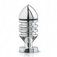 Металева анальна пробка Mystim Hector Helix L для електростимулятора, діаметр 5 см