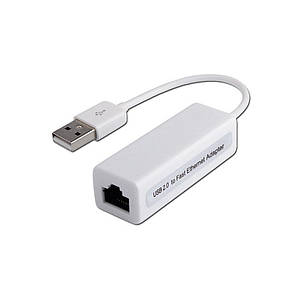 Мережевий адаптер USB 2.0 - RJ-45 LAN 100M TRY NET KY-SR9900 білий
