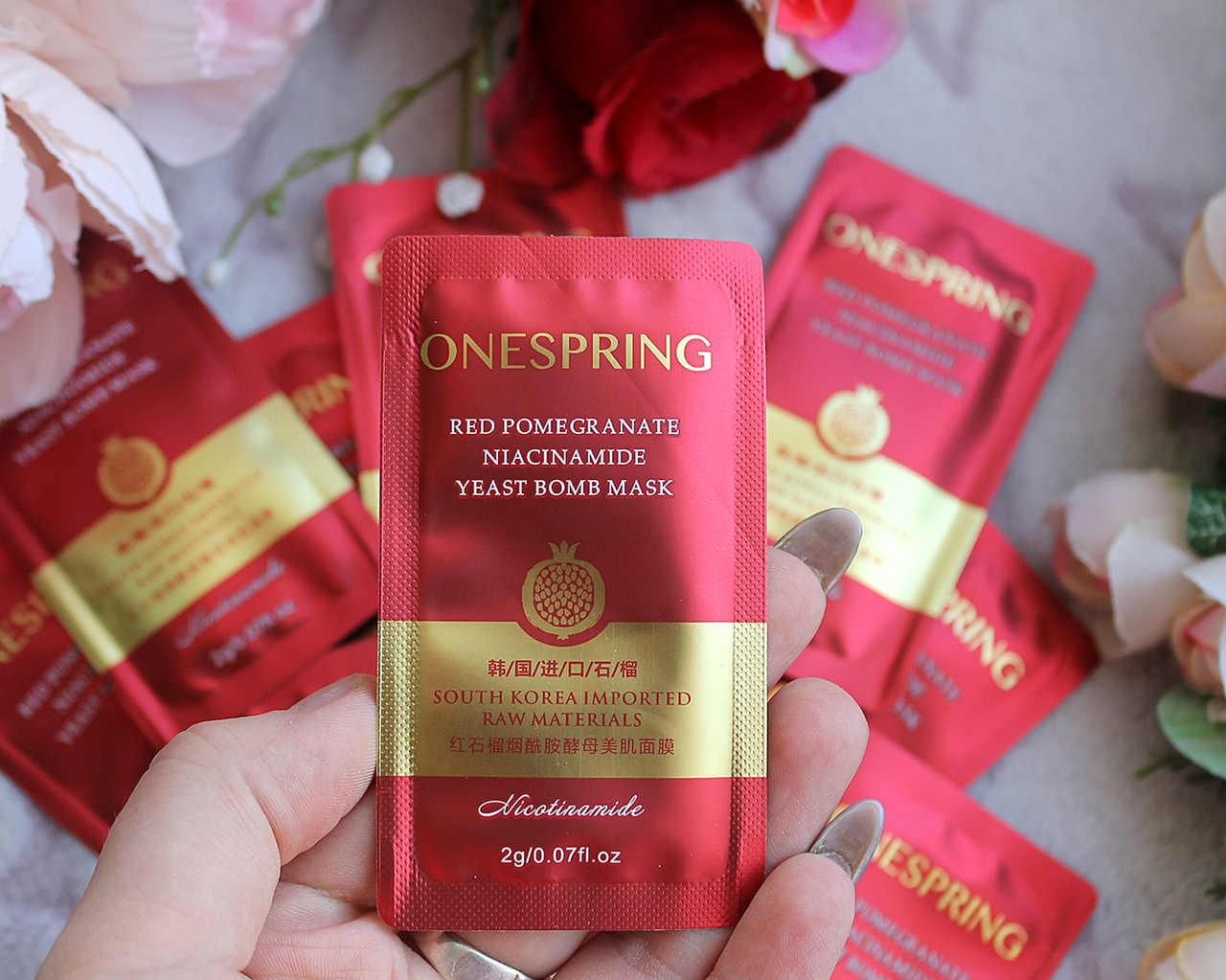 Нічна маска One Spring Red Pomegrane 2 g з екстрактом граната