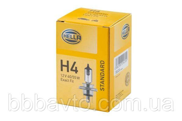 Лампочка галогенна H4 Light H4 12 V 60/55 W P43t-38 (1 шт.) (Пр-во HELLA)  8GJ002525131