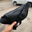 Чоловіча бананка сумка через плече з екошкіри чорна на 3 відділення, фото 6