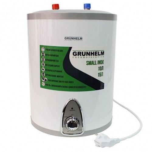 Бойлер 10 л Grunhelm GBH I-10U верхнее подключение, водонагреватель накопительный, нержавеющий бак - фото 4 - id-p568189826