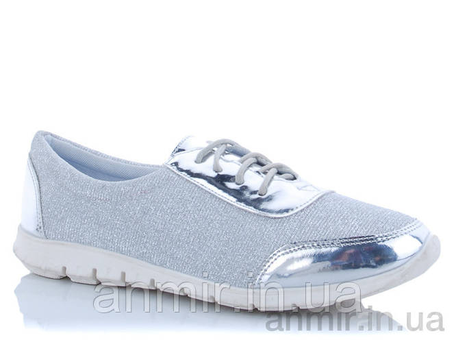 Купить Кроссовки взрослые женские весна/осень 6069-51 серебро (36-41 ...